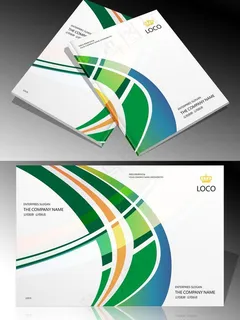 白蓝绿色封面设计模板图片