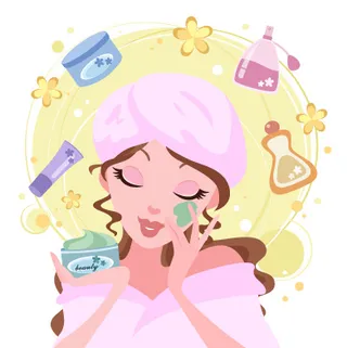 美丽的女孩和时尚元素矢量03