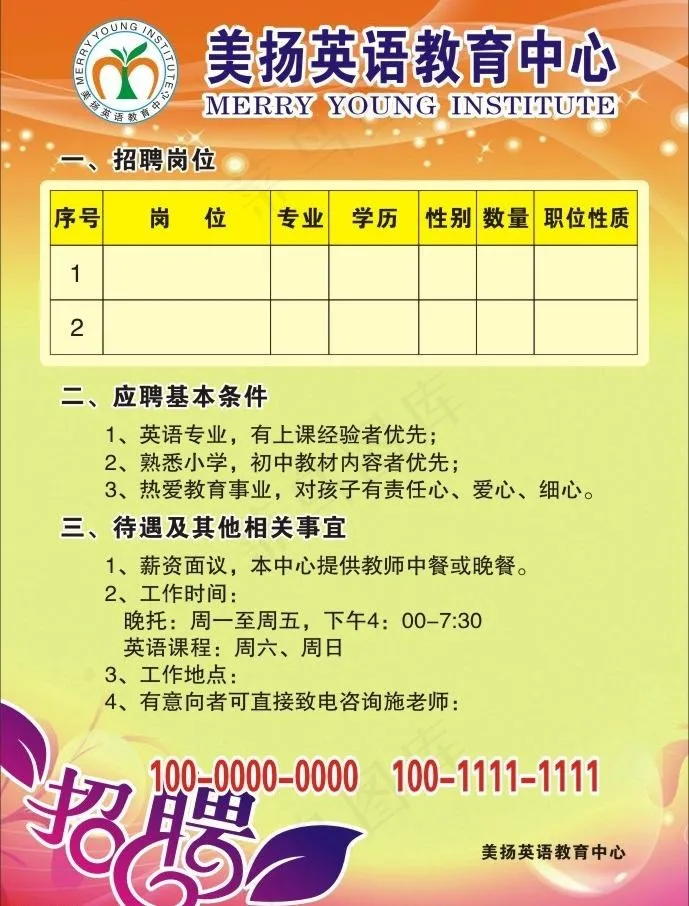 招聘海报图片cdr矢量模版下载