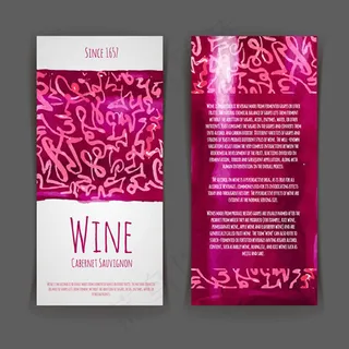 水彩葡萄酒卡片矢量素材下载
