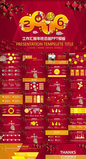 2016工作汇报年终总结PPT预览图