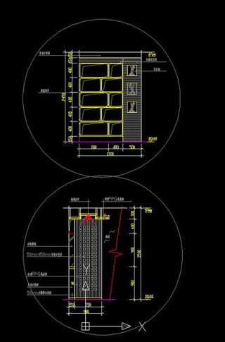 室内家装入口玄关博古架设计CAD图...