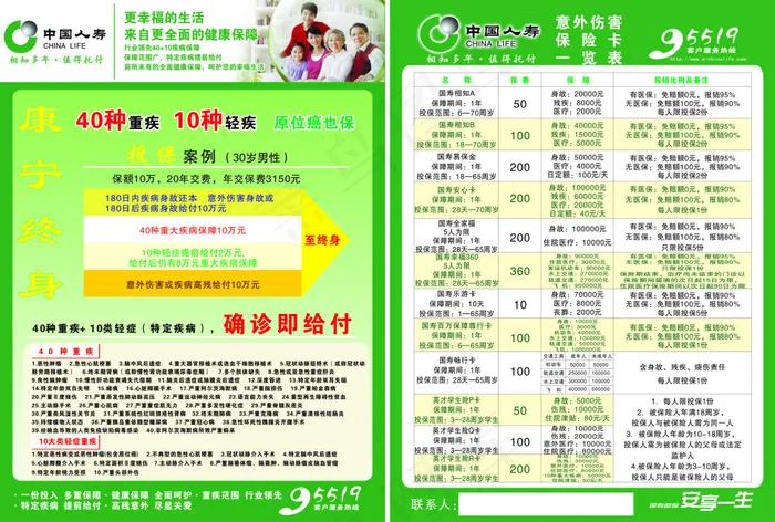 中国人寿A4大小cdr矢量模版下载