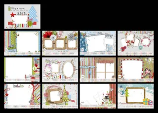 2013年可爱台历PSD素材