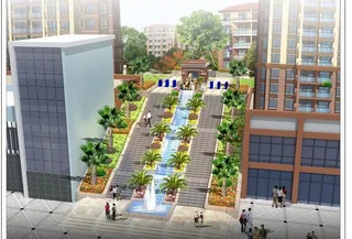 住宅小区大门绿化效果图图片