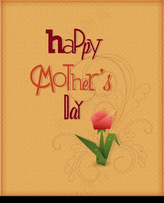 矢量花纹背景母亲节卡片