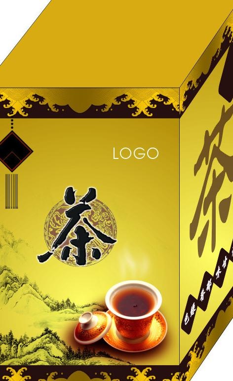 茶叶盒 （效果图）图片cdr矢量模版下载