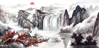 山水画模板下载