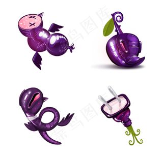 紫色的外形植物