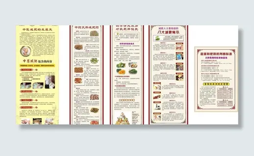 减肥展板矢量素材图片