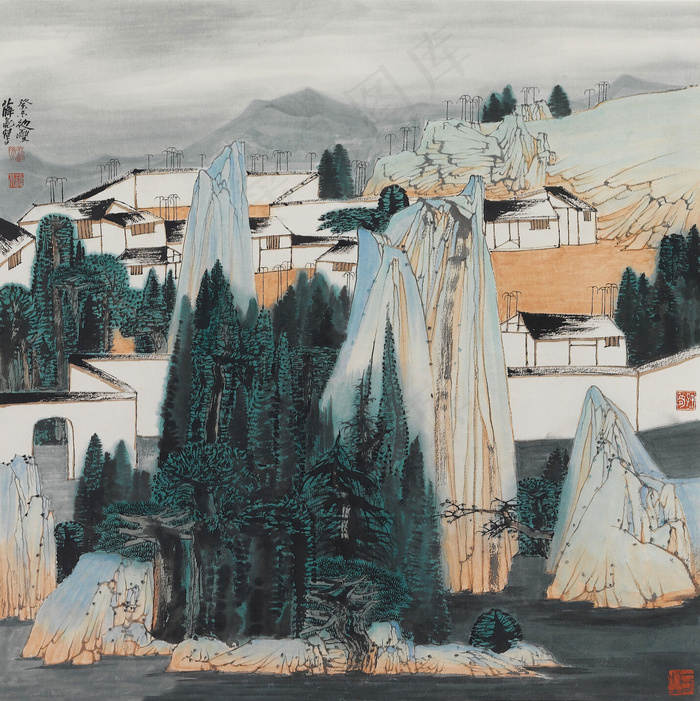 山居图图片
