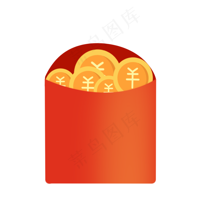 手绘插图风格红包,免抠元素(2000*2000px 300 dpi )psd模版下载