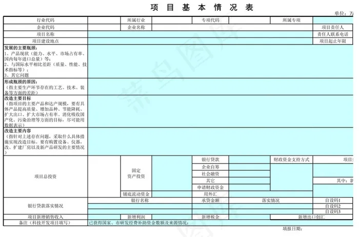 项目基本情况表