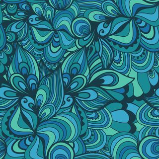 无缝管波的手绘图案