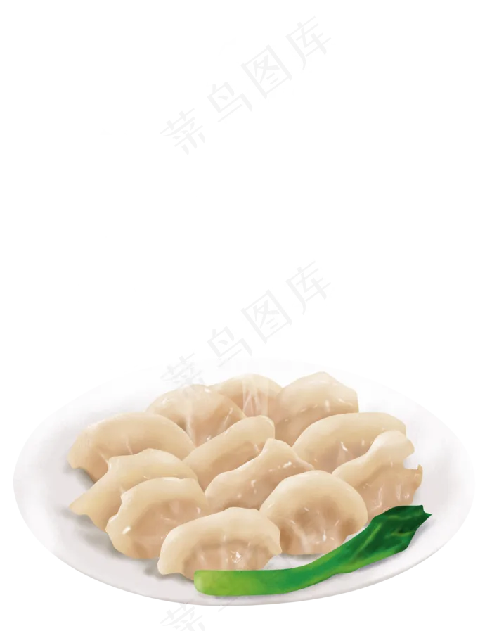 立冬手绘一盘饺子,免抠元素(3243*4154px 300 dpi )psd模版下载
