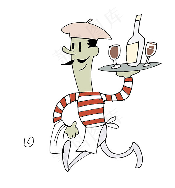 服务员漫画