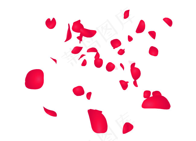 零散的玫瑰花瓣