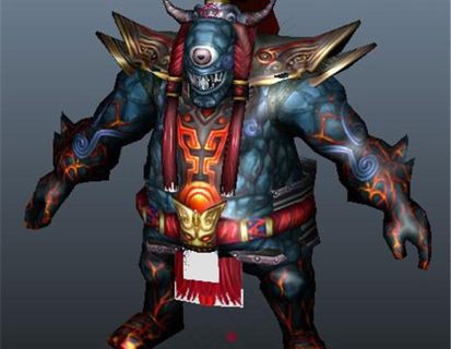 胖子怪物游戏装饰模型