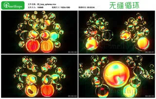 时尚绚丽的动感小球循环视频素材5