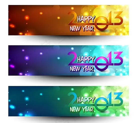 2013新年banner矢量素材eps,ai矢量模版下载