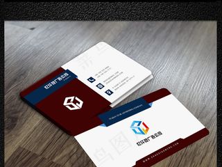 科技感企业主管黑蓝色名片设计