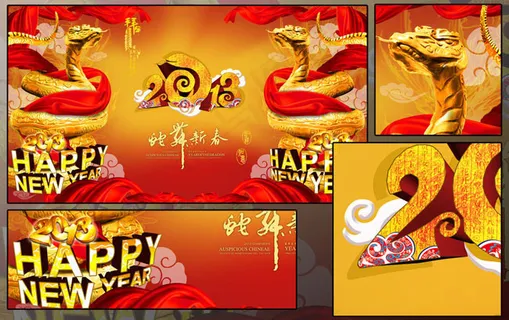2013蛇年宣传海报PSD素材