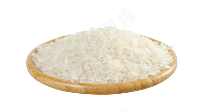 一盘雪白大米粮食粮仓储藏