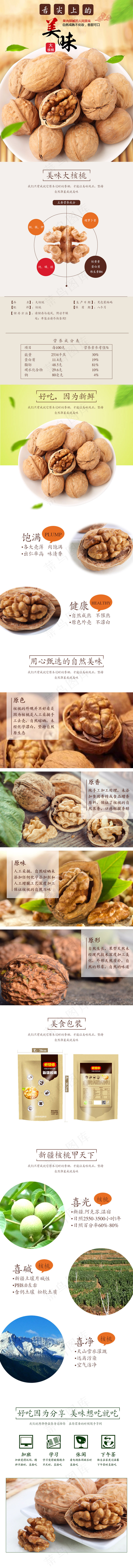 核桃淘宝详情页模板psd模版下载
