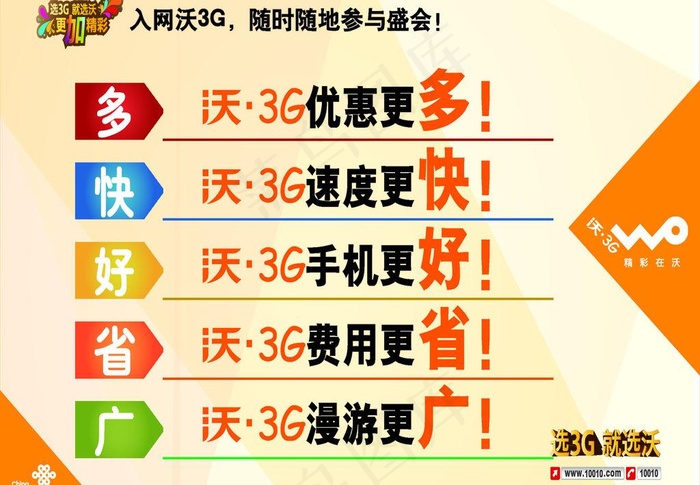 联通桌贴图片psd模版下载