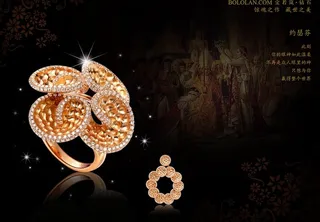 时尚豪华珠宝钻石戒指设计稿 宝若岚...