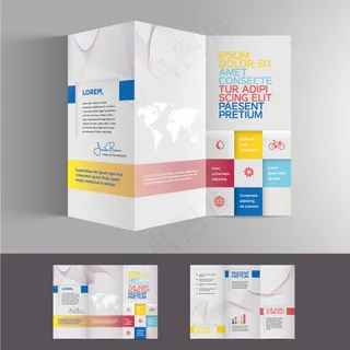 商务三折页素材