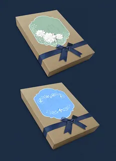 牛皮纸包装盒贴图PSD素材