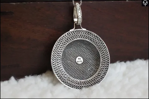 泓霖 紫水晶花丝吊坠图片