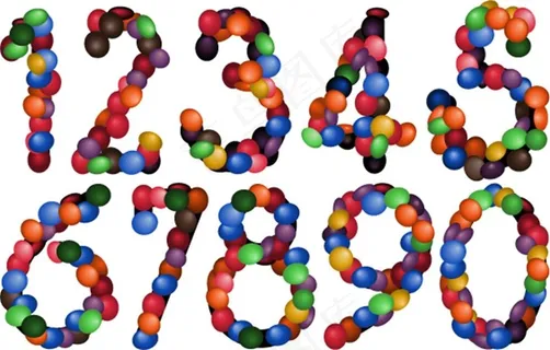 巧克力的矢量数字