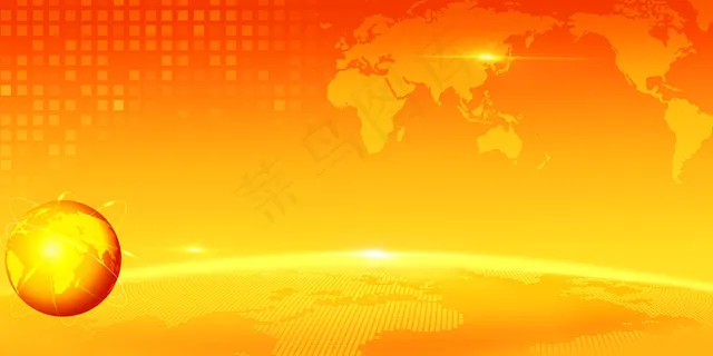 黄色科技展板psd背景素材