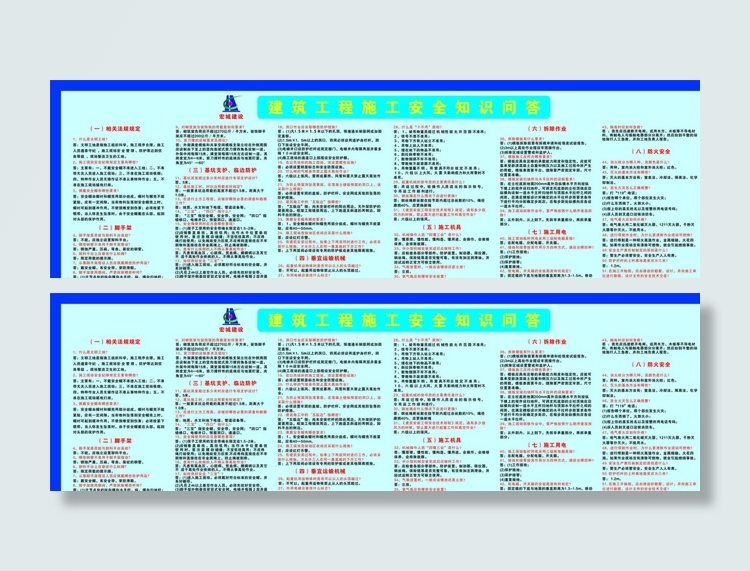 建筑施工安全知识图片cdr矢量模版下载