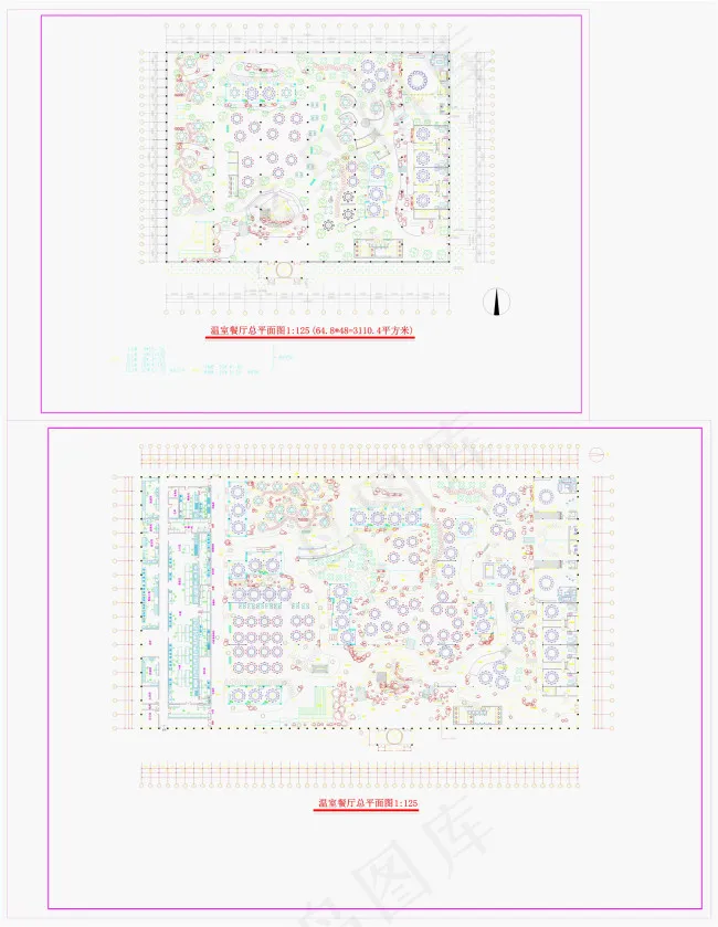 某生态餐厅平面图