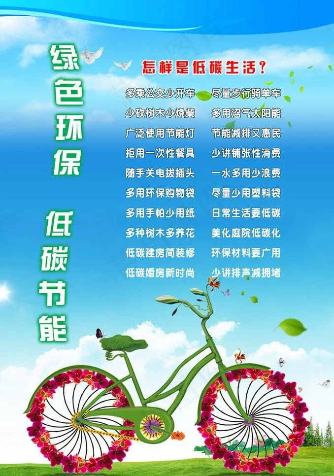 绿色环保图片psd模版下载