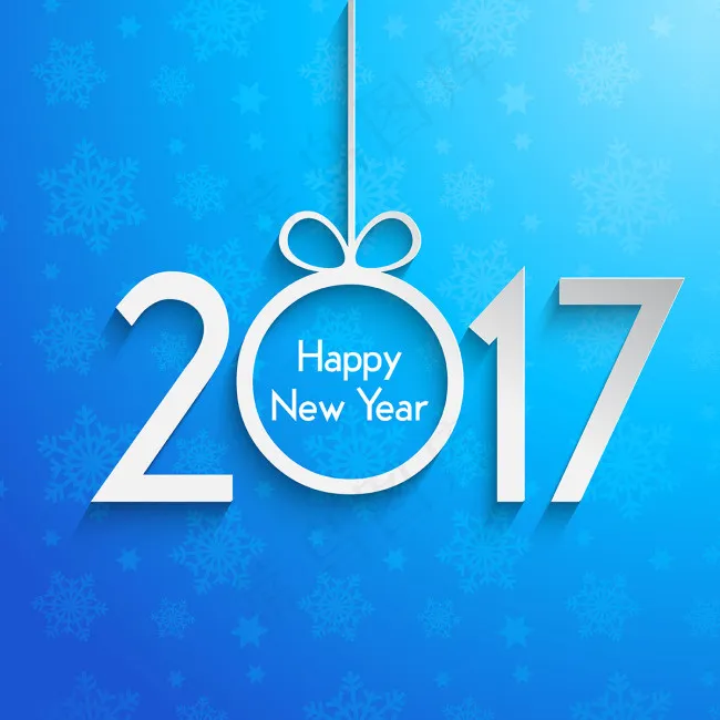 2017文字蓝色背景新年eps,ai矢量模版下载