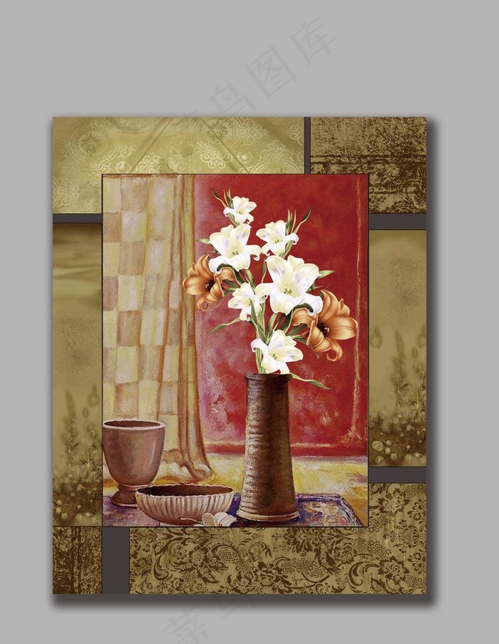 无框画 装饰画 花卉图片