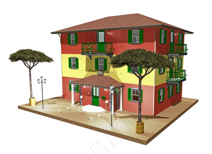 3D公寓模型设计