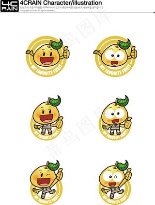 梨 拟人植物 矢量素材 AI_05