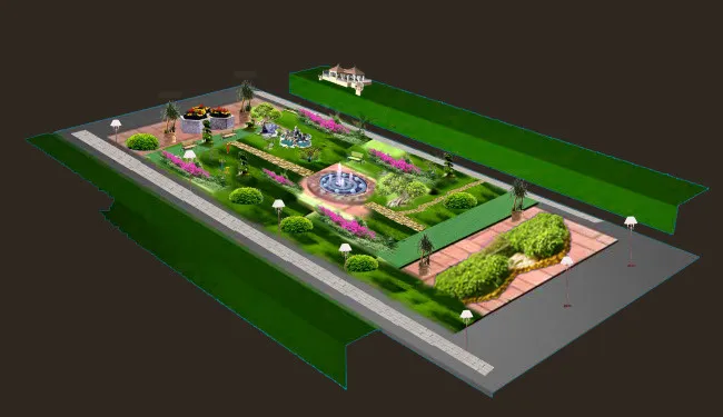 小区鸟瞰效果图