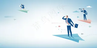 矢量扁平化金融风险投资海报背景