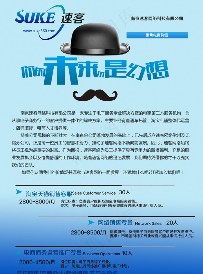 高新招聘图片psd模版下载