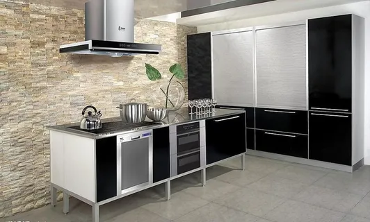 金属感和现代感的厨房图片