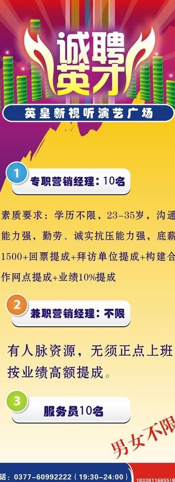 诚聘英才展板图片