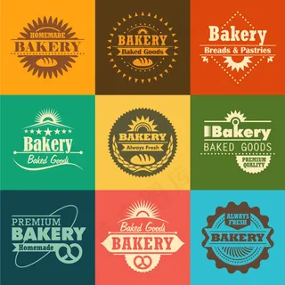 烘培糕点标志矢量素材
