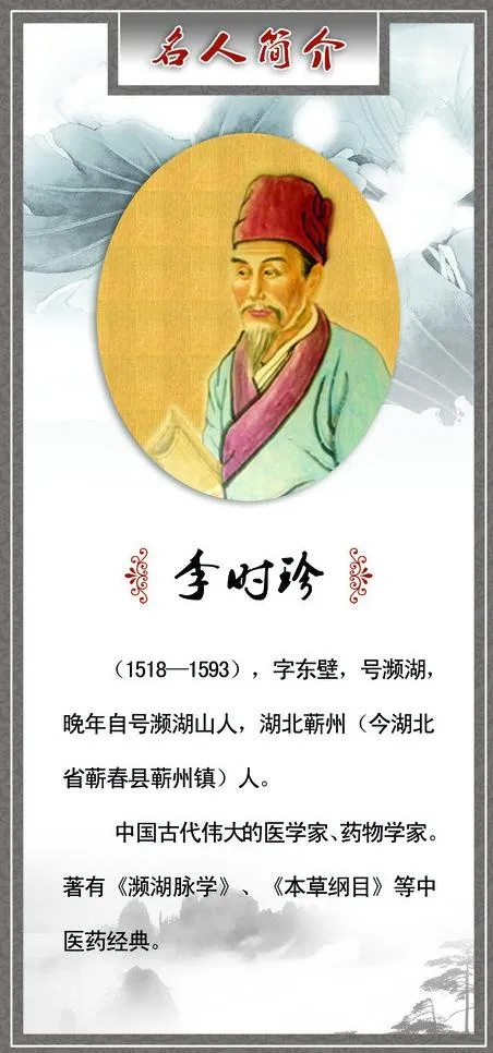 李时珍图片psd模版下载