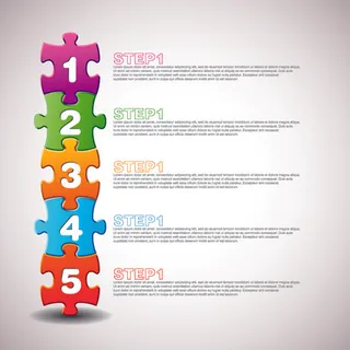 创意拼图文本模板矢量素材-5